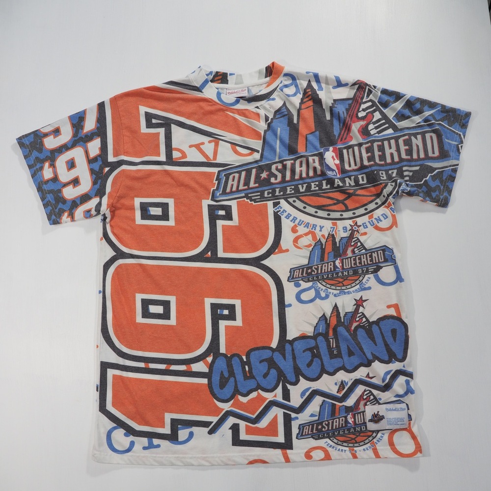 Mitchell Ness Shirt Mens 3XLB All Star Weekend 1997 Cleveland NBA All Over Print